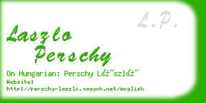 laszlo perschy business card